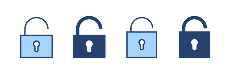 Unlock icon vector. Unlock sign and symbol. unlocked padlock icon