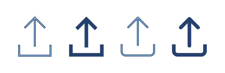 Upload icon vector. load data sign and symbol