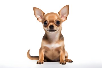 chihuahua puppy isolated on white background