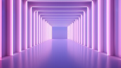 colorful glowwave corridor Generative AI