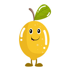 Vector cute lemon character icon