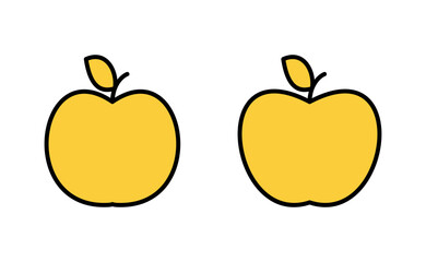 Apple icon set for web and mobile app. Apple sign and symbols for web design.