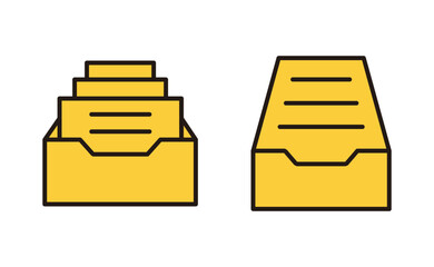 Archive folders icon set for web and mobile app. Document vector icon. Archive storage icon.