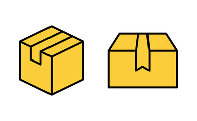 Box icon set for web and mobile app. box sign and symbol, parcel, package