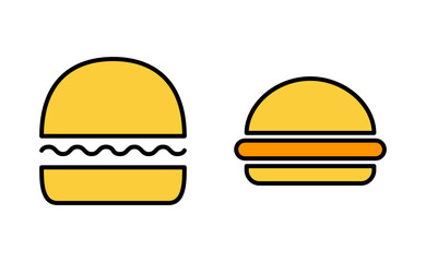 Burger icon set for web and mobile app. burger sign and symbol. hamburger