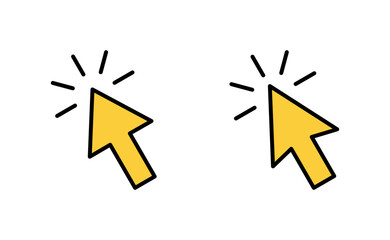 Click icon set for web and mobile app. pointer arrow sign and symbol. cursor icon