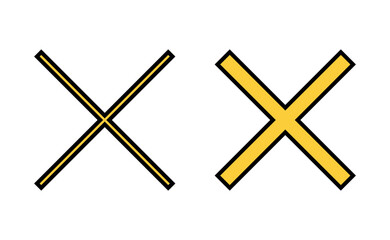 Close icon set for web and mobile app. Delete sign and symbol. cross sign