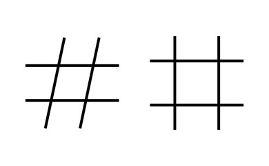 Hashtag icon set for web and mobile app. hashtag sign and symbol