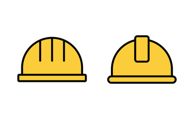 Helmet icon set for web and mobile app. Motorcycle helmet sign and symbol. Construction helmet icon. Safety helmet