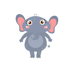  vector cute elephant cartoon vector icon illustration