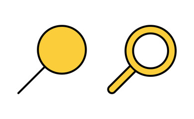 Search icon set for web and mobile app. search magnifying glass sign and symbol