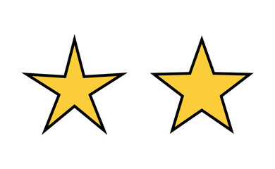 Star Icon set for web and mobile app. rating sign and symbol. favourite star icon