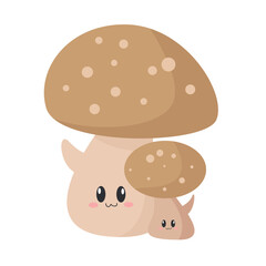 Vector cute cartoon mushroom illustration