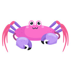 vector cute crab illustration character