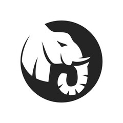 elephant logo template Isolated. Brand Identity. Icon Abstract Vector graphic