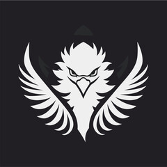 Minimalist eagle symbol in vector. 