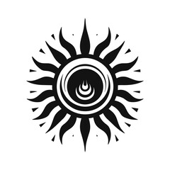 Minimalist tribal vector. Black and white color.