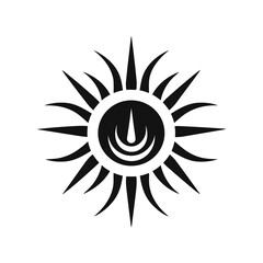 Minimalist tribal vector. Black and white color.