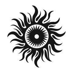 Minimalist tribal vector. Black and white color.