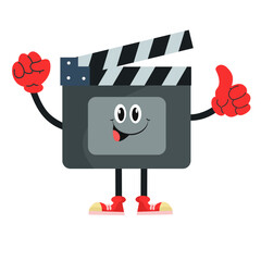 vector cute Clapper board  character illustration