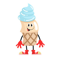  vector ice cream cartoon character