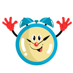  vector hand drawn cartoon illustration cute alarm clock 