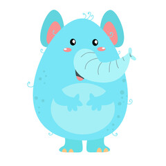 Fototapeta premium vector cute elephant cartoon character