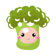 Vector cute brocoli vector illustration