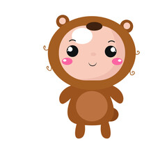 Cute character costume bear