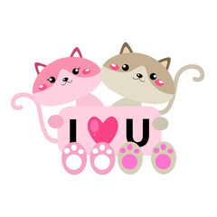 Cute Cat With Love Pose