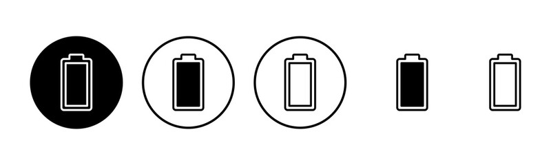 Battery icon set illustration. battery charging sign and symbol. battery charge level