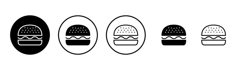 Burger icon set illustration. burger sign and symbol. hamburger