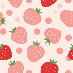 Very cute and colorrful strawberry background 