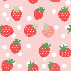 Very cute and colorrful strawberry background 