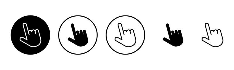 Obraz premium Hand cursor icon set illustration. cursor sign and symbol. hand cursor icon clik
