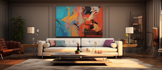 representation of the living room interior