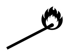 火のついたマッチ棒