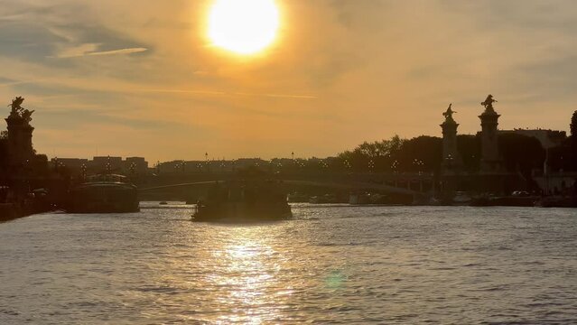 Sunset Cruise on River Seine in Paris - travel photography