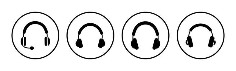 Headphone icon vector. headphones earphones icon. headset