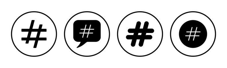 Hashtag icon vector. hashtag simbols