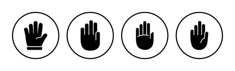 Obraz premium Hand icon vector. hand symbols. palm
