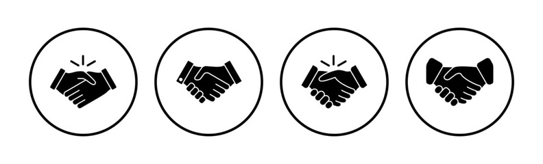 Hand shake icon vector. business handshake. contract agreement. partnership