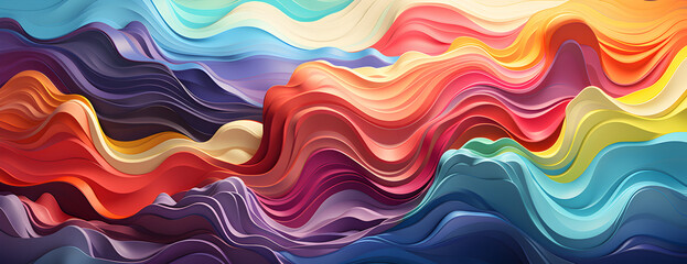 Fototapeta premium waves in shades of pale red and blue on a sandy beige canvas background