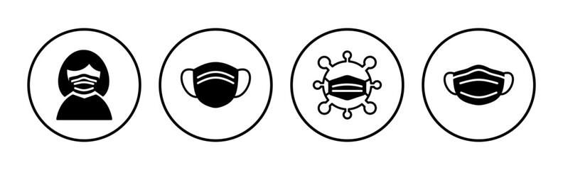 Face mask icon vector. medical Face Mask icon.