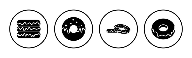 Donut icon vector. doughnut icon. donut logo