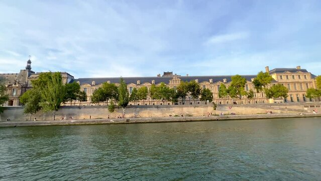 The banks of River Seine in Paris at Louvre district - travel photography