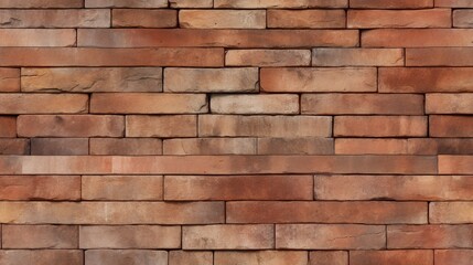 Fototapeta premium Red brick wall seamless background, texture pattern for continuous replicate