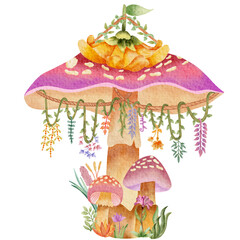 mushrooms in the forest