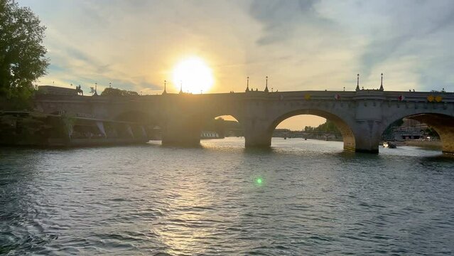 Sunset over River Seine in Paris - travel photography