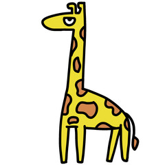 cute giraffe transparent background vector illustration
